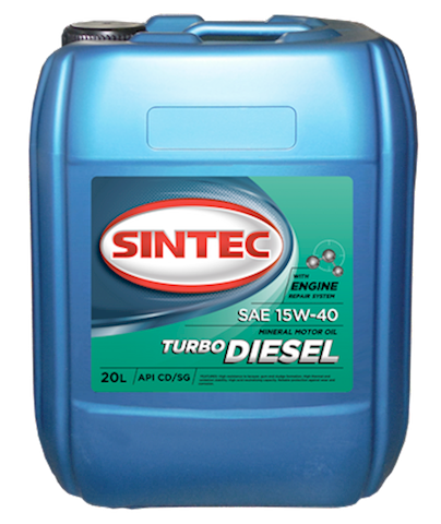 Масло SINTEC Turbo Diesel 15W-40 API CD (20л)