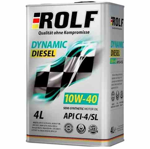 Масло ROLF Dynamic Diesel 10W-40 API CI-4/SL (4л)